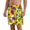 thumbnail image 2 of Fuzoiu Tiger Swallowtail On Flowers Print Men's Beach Shorts,Men's Swim Trunks,Quick Dry Board Shorts with Pockets,Men's Bathing Suits for Surfing, Running, and Casual Wear-X-Large, 2 of 6