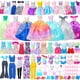 thumbnail image 1 of Style Shine 52 Pcs Doll Clothes and Accessories,2 Wedding Gowns 6 Fashion Dresses 2 Set Casual Outfits Top and Pant 2 Swimsuit,20 Hanger 10 Shoe 10 Accessories Toys for Girls Kids Birthday Gift, 1 of 5
