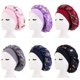 thumbnail image 1 of Gorro de dormir de satén con estampado, gorro de quimio para el cuidado del cabello con ala ancha, para lavar la cara, cuidado de la piel, gorros de noche para dormir, 5 uds., 1 of 5
