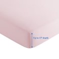 thumbnail image 2 of Marina Decoration Ultra Soft Silky Deep Pocket Solid Rayon from Bamboo Bedding All Season Sheet Set, Pink Color, 2 of 7