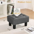 thumbnail image 4 of Dycanpo Small Foot Stool Ottoman, Rectangle Foot Stools with Non-Slip Pads, Footstool for Living Room, 9''H,Carbon Gray, 4 of 8