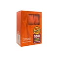 thumbnail image 2 of JAM Paper Plastic Forks, Orange, 100 Disposable Forks/Box, 2 of 4