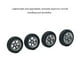 thumbnail image 5 of Piezas de modificación de neumáticos Ounissouiy 4 piezas para 1/28 Wltoys K969 RC Titanio y plata, 5 of 6