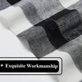 thumbnail image 6 of Bohogeo Black and white Buffalo Plaid Curtains Farmhouse Rod Pocket Window Drapes for Bedroom & Living Room, 2 Panels, 38"x63", 6 of 6