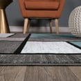 thumbnail image 3 of World Rug Gallery Contemporary Modern Boxed Color Block Area Rug - Blue 2'7"x6', 3 of 7