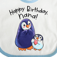 thumbnail image 4 of Inktastic Happy Birthday, Nana- Cute Penguins Boys or Girls Baby Bib, 4 of 4