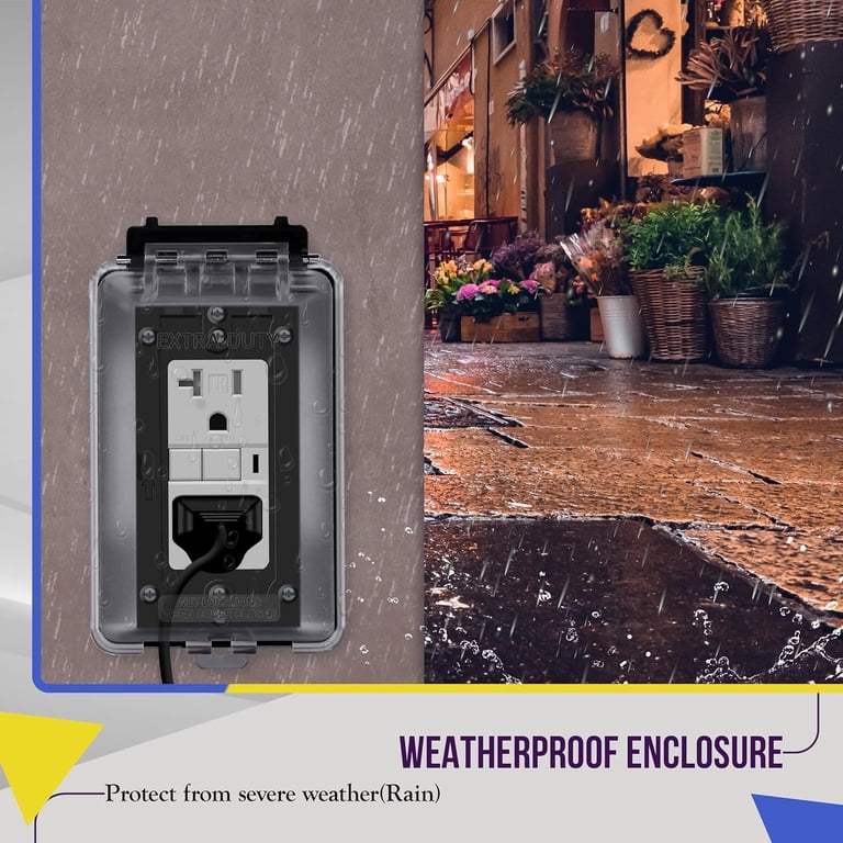 Enerlites Weatherproof Outdoor Outlet Cover, 1-Gang photo 3