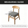 thumbnail image 7 of Lavish Cover Stretch Chair Seat Cover, Elastic Removable Dining Chair Cushion Slipcover, Medium Gray Jacquard Textured, 6 Pack, 7 of 7
