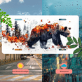thumbnail image 5 of 1 Pcs License Plate Covers & Frames, Brown Bear in Autumn Forest with Fall Foliage For Decorative Front, Aluminum License Plate Covers & Frames Cover For Men Women, 12" X 6", 5 of 7