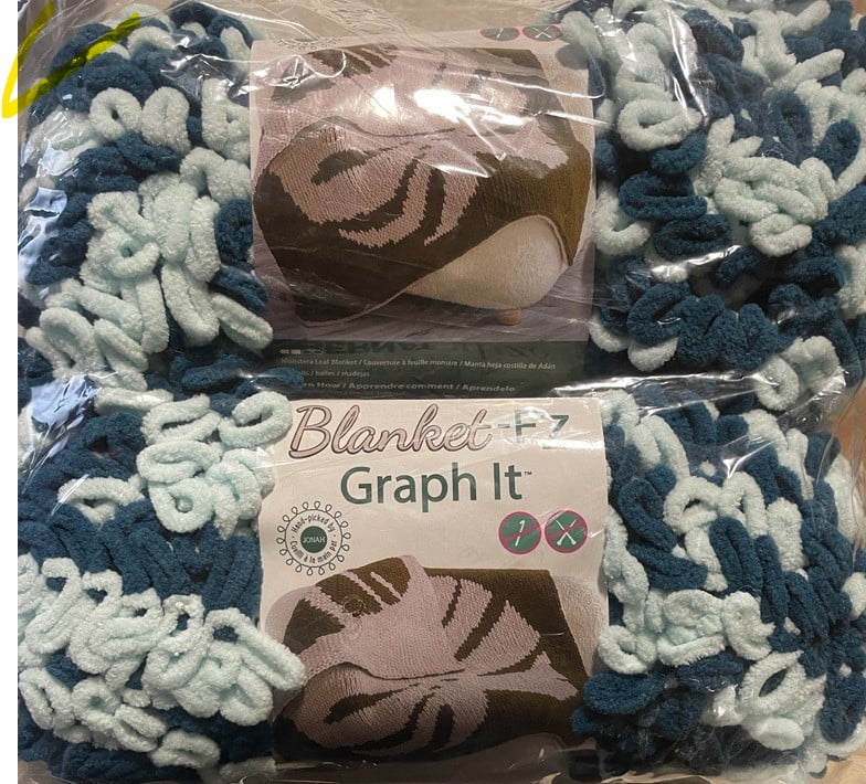 Bernat Alize BlanketEz Graph It Yarn, Navy/Blue Fog