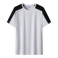 thumbnail image 3 of USNSM Mens Plus Size Athletic Shirt Crewneck Short Sleeve Gym Shirts Performance Moisture Wicking Workout Running Activewear White XXXXL, 3 of 8