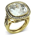thumbnail image 1 of Women Gold Brass Ring with AAA Grade CZ in Clear - Size 8, 1 of 1