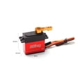 thumbnail image 3 of Servo Numérique à Couple Élevé de 25KG avec Rotation de 270°, Boîtier en Alliage d'Aluminium Rouge et PBT, 5 Engrenages en Acier Inoxydable, 2 Roulements BB, Klaxons en Métal Orange 25T, Tension de 4.8V-7.2V, Vitesse de 0.14-0.18sec/60°, 3 of 6