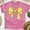 Heliconia, variant on Cute Pencil with Pink Bow Teacher Shirt – Star Print Design, White, Size S