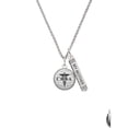 thumbnail image 2 of Delight Jewelry Silvertone Domed Black CRNA Silvertone Always My Mother Bar Charm Necklace, 23", 2 of 4