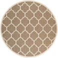 thumbnail image 1 of Safavieh Courtyard Brown Indoor Outdoor Rug - Round 7'10", 1 of 2