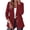 Burgundy, variant on Blazers for Women Business Casual Outfits Work Fall Clothes Breasted Notch Lapel, Long Sleeve, Gold Button, Fitted, Open Front Suit Jackets, Pockets, Dressy Professional Office Blazer