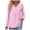 Pink, variant on HAiming Womens Polka Dots Tops Casual Long Sleeve V Neck Button Shirts Loose Dressy Tunic Blouses Fall Fashion Clothes