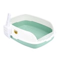 thumbnail image 3 of Almencla Cat Litter Box Easy to Clean High Sides Sandbox for Small Animals with Scoop Green, 3 of 8