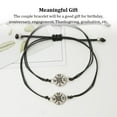 thumbnail image 4 of Minnieouse 2 Pieces Couple Bracelets with Teenagers Wear Set Simple Adjustable Rope Chain Wrist Hand Jewelry Charm Length Hand-made Ropa, zapatos y accesorios Miscelánea Negro, 4 of 6