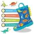 thumbnail image 2 of FUNCOO PLUS Toddler Rubber Rain Boots Kids Waterproof Boots for Boys, Dinosaur, Toddler Size 9, 2 of 7