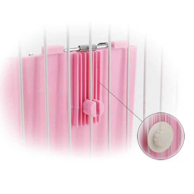 kurtrusly Small Animal Hanging Hay Rack Rabbit Feeder Stand for Herbivore Pink