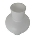 thumbnail image 4 of DecMode 10", 10"H Trumpet White Glass Vase with Wide Rounded Center, Set of 2, 4 of 13