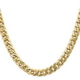 thumbnail image 2 of 10K Yellow Gold Curb Chain Styles Necklace 8 mm Flat Beveled 20 inch, 2 of 4