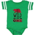 thumbnail image 3 of Inktastic Plaid Bear Wild and 1 with Arrow Boys or Girls Baby Bodysuit, 3 of 5