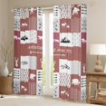 thumbnail image 2 of Manfei Jungle Bear Deer Curtains Pack of 2 (42x84 Each),Outdoor Advenrure Curtains Blackout,Pink White Bedroom Curtains For Kids,Breathable Home Decor, 2 of 6
