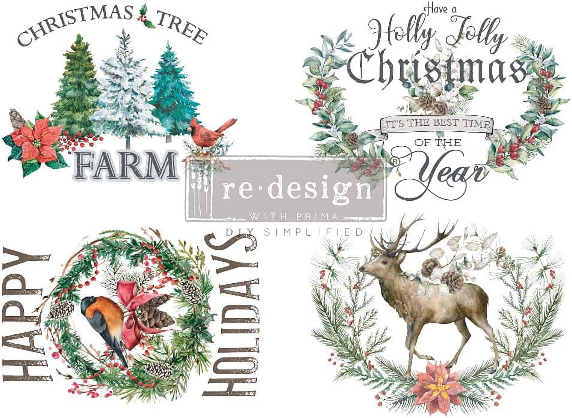 HOLLY JOLLY XMAS  Redesign with Prima Transfer