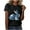 Black, variant on Inleife Women's Loose Graphic Printed T-Shirts Round Neck Short Sleeve Casual T-Shirt for Spring Summer Black L