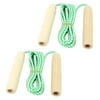 Unique Bargains 2 Pcs Wooden Handles Gym Fitness Jump Ropes Skipping Ropes