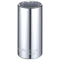 Westward Socket, Steel, Chrome, 1 3/16 in 53YV36