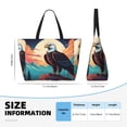 thumbnail image 4 of Kdxio Cartoon Iceberg Bald Eagle for Beach Bag for Women Large Beach Tote Bag Waterproof Sandproof Swim Bag with Zipper Pockets Beach Vacation Travel, 4 of 7
