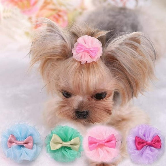 5 Pack Small Dog Hair Bows Puppy Grooming Accessories Pet Accessories Hair Clips For Yorkshire Table Grooming