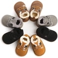 thumbnail image 3 of Infant Baby Girls Boys Booties Winter Newborn Warm Fur Lining Non-slip Soft Rubber Sole Newborn First Toddler Boots., 3 of 6