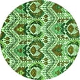 thumbnail image 1 of Ahgly Company Indoor Round Abstract Green Modern Area Rugs, 8' Round, 1 of 4