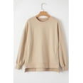 thumbnail image 5 of Women's Apricot Drop Shoulder Fleece Lined High Low Sweatshirt | [ZhiHiMeRi] | (US 4-6)S, 5 of 12