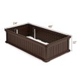 thumbnail image 2 of Gymax 48''x24'' Raised Garden Bed Rectangle Plant Box Planter Flower Vegetable Brown, 2 of 10