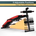 thumbnail image 5 of Demifill Multi-function Sit Up Bench, Adjustable Weight Bench with 5 Positions, Adjustable Sit Up Bench with LCD Monitor, Foldable Workout Bench for Home Gym Fitness & Strength Training, Red, 5 of 7