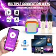 thumbnail image 4 of ATOPDREAM Kids Karaoke Machine, With Dual Microphones, Bluetooth Speaker Toy (5.0), RGB Controllable Lights (Beige), 4 of 5