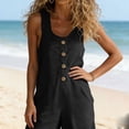 thumbnail image 4 of purcolt Summer Sleeveless Jumpsuits for Women Casual Loose Wide Leg Romper with Pockets, 4 of 9