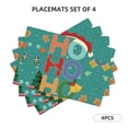 thumbnail image 3 of Placemats Set of 4 / 6, Ho Ho Ho Placemats for Dining Table Indoor/Outdoors Heat Resistant Washable Placemats 18" x 12", 3 of 8