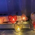 thumbnail image 2 of Lumière en Forme de Cœur, Lumière Rétro en Rotin en Forme de Cœur, Lumière Féerique à LED Alimentée par Batterie, Adaptée pour les Mariages de la Saint-Valentin, Chambres Intérieures et Extérieures, Fêtes, 2 of 6