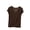 Coffee, variant on Women's Plus Size Modal Blend Soft Batwing Sleeve T Shirt Loose Fit Solid Color V Neck Comfy Casual Blouse Lounge Wear Khaki