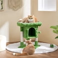 thumbnail image 4 of Yaheetech 23.5″ H Spacious Cat Tree with Large Top Perch, Condo & Scratching Posts, Green, 4 of 7