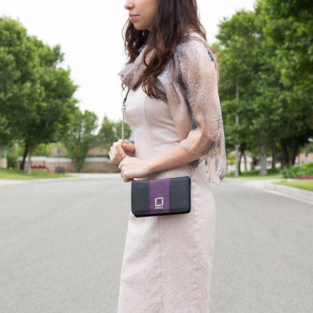 LENCCA Kyma Women's Universal Smartphone Wallet Case with Attachable Shoulder Strap fits Phones up to 6"