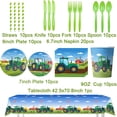 thumbnail image 5 of Decoración de fiesta de cumpleaños para niños, Tractor de granja verde, vehículo excavadora, placa desechable, Pancarta, globos, suministros para Baby Shower, 5 of 5