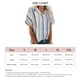 thumbnail image 5 of Camisas a Rayas con Botones ANGGREK Camisas Casuales de Verano Cuello en V Manga Corta AH3154, 5 of 5